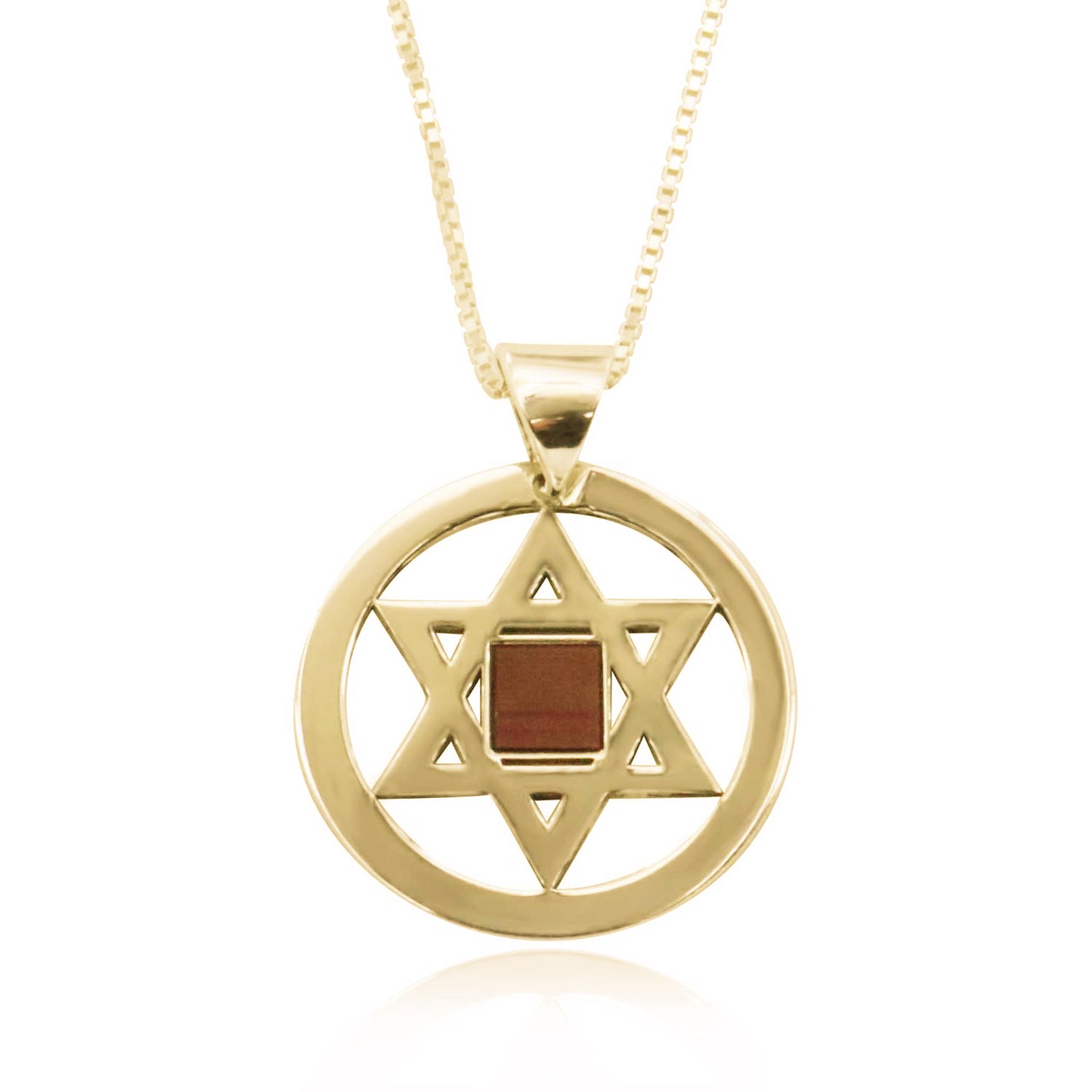 שרשרת מגן דוד ננו תנך מזהב
