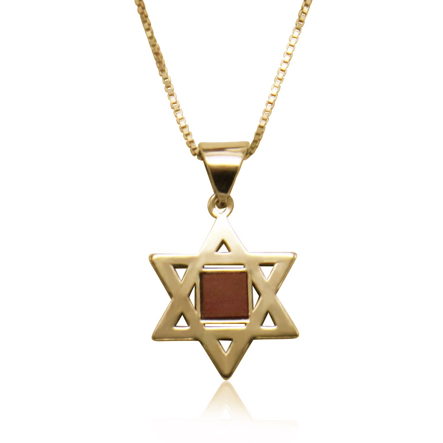 שרשרת ננו תנ"ך מגן דוד מזהב